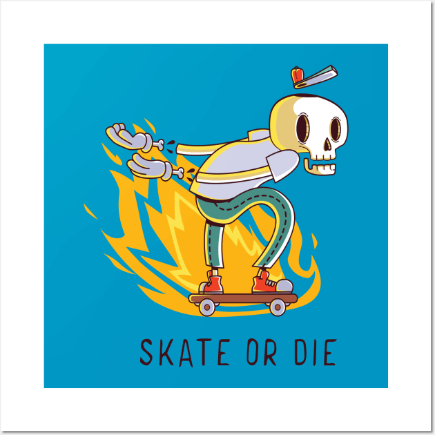 SKeleton skate Wall Art by designtshirtcity